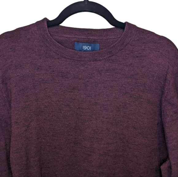 1901 Men’s 100% Cotton Burgundy Sweater L 🍂 - Picture 4 of 7
